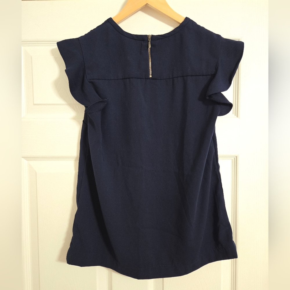 J. Crew Women's Navy Blue Women's Top Size 4 - Picture 2 of 6